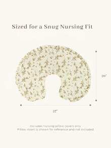 1pc Nursing Pillow Cover, Soft Skin-Friendly Gauze Material, Washable U-Shaped, Suitable For Newborns, Pillow Insert Not Included, Suitable For Baby Boys And Girls - Multicolor - View 9