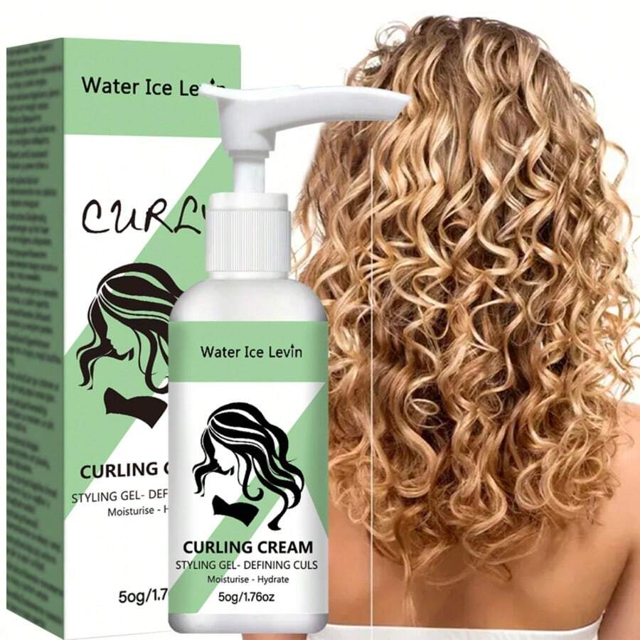Curly Hair Styling Cream, Moisturizing And Smoothing Formula, Enhances Curl Elasticity And Shine, Easy To Style, Perfect For Controlling Frizz And Unruly Edges Of Natural Hair Or Wigs, Non-Greasy, Also Suitable For Controlling Frizz And Styling Curly Hair Edges - Full Size - View 1