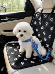 1pc Adjustable Pet Car Restraint Leash With Metal Clip Headrest Strap, Suitable For Dogs, Cats And Small Pets Travel Leash, Back Seat Travel, Walking, Training, Camping And Holiday Trips Car Accessory, Christmas Gift For Pet Owners - Multicolor - View 10