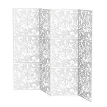 SHIOUCY 12-Panel Hanging Foldable Room Divider, White PP Hollow-Carved Privacy Screen For Space Partition & Home Decor - White - View 6