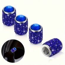 2pcs Car Rhinestone Tire Valve Stem Caps, Shiny Crystal Tire Valve Caps, Sparkling Gemstone Universal Car Tire Valve Caps Suitable For Cars, SUVs, Motorcycles, Bicycles, Trucks - Multicolor - View 10
