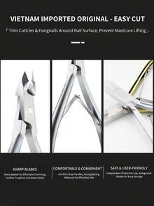 annies ﻿ Silver Professional Cuticle Nipper,Stainless Steel Cuticle Scissors Trimmer For Dead Skin Salon Home Manicure Tool - Multicolor - View 8