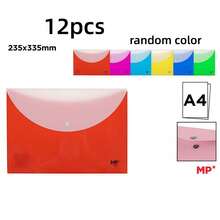 Dopamine Color Plastic File Folder, Large Capacity A4/B4 Document Organizer, No Inner Divider Design, Portable Paper Storage, Suitable For School, Office, Home And Hospital, Durable Multifunctional File Folder, Colors Shipped At Random - Random Color - View 22