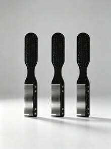 1pc/2pcs/3pcs Men's Dual-Use Double-Sided Brush Comb, Comb+Brush 2-In-1 Styling Tool, Men's Oil Hair Texture Comb, Beard Styling Brush, Hair Styling, Beard Styling Tool, Ideal Accessory For Professional Hairdressing - Multicolor - View 11