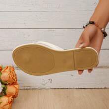 Hot-Selling Ins Style Women's Flip Flops, Summer Slippers, Anti-Slip Soft Sole, Home, Shopping, Outdoor, Versatile, Yellow Bottom, Toe-Post Sandals, New Beach Seaside EVA Sandals, Soft Sole, - Beige - View 12
