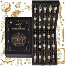 30-Bottle Dried Herbs And Flowers Set For Witchcraft Crafts, Labelled Glass Vials With Gift Box And Decorative Spoon, DIY Ritual Projects, Altar Decor And Botanical Blending For Adults - 30P - View 7