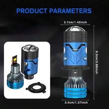 HYNBYZJ 2pcs H4 LED Projector Lens Car Headlight Bulbs Canbus 400W High Power Auto Motorcycle Lamp Plug And Play 12V 24V - A - View 10