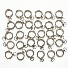 10/20/30pcs Flat Trigger Spring O-Rings, Metal Keychain Rings, Round Snap Clasps, Suitable For Keychains, Bags, Purses - Key Chain Hook Replacement Key Ring Lanyard DIY Crafts - Multicolor - View 4