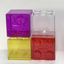 Building Block Shaped Acrylic Transparent Coin Bank, Coin & Sundries Storage Jar, Home Decor, Holiday Gift, Birthday Gift - Multicolor - View 9