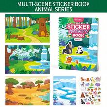 Reusable DIY Sticker Book For Kids, Multi-Scene Jelly Stickers, Cartoon Sticker Activity Book, Portable Quiet Busy Sticker Book, Kids Jelly Sticker Toy Gift, Back To School - Multicolor - View 6