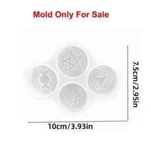1pc Silicone Candle Mold, Symbol Silicone Mold, Suitable For Tea Candles, Wax Blocks, Plaster Decor And Epoxy Resin Casting DIY Mold, Used For Home Decor, Suitable For Various Holiday Decorations - 4-hole Symbol Mold - View 10
