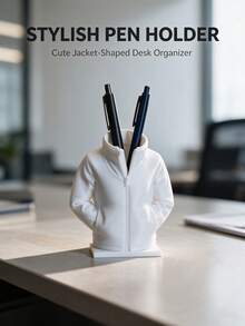 1PC Personalized Jacket Style Pen Holder, Desktop Storage, Desktop Decoration Ornament, Stationery Storage Tool - A - View 8