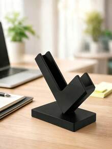 Industrial Style Creative Business Card Holder, Desktop Card Display Stand, Minimalist Design Office Organizer, Suitable For Office/Workstation Decor - Multi-color - View 3