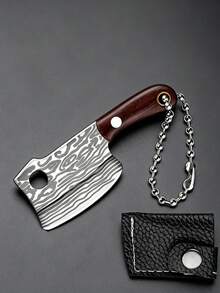 Mini Pocket Knife Keychain, Exquisite Wood Grain Texture Comfortable Wooden Handle, Portable Compact Daily Tool, Fashionable Hiking Bag Pendant, Durable Eye-Catching Charm - Multicolor - View 14
