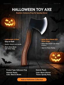 Halloween Realistic Foam Axe Prop, Non-Sharp Simulated Hand Axe, Role Play Theme Party Decoration Toy - Multicolor - View 7