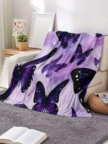 1pc Modern Style Soft & Comfortable Blanket, Minimalist Cool Design, Multi-Purpose Throw For Sofa, Bed And More, Outdoor Camping Leisure Blanket, Suitable For Home, Picnic, Travel, All Seasons Comfort, 280gsm Polyester, Machine Washable - Multicolor - View 2