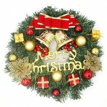Christmas Decoration 30cm Christmas Wreath Artificial Flower Wreath Door Hanging Window Display Prop Christmas Decoration Tree Accessory - Multicolor - View 9