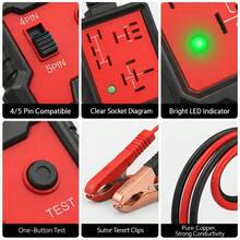 Automotive Check Tool Car Electrical Testing Accessory With Battery Clips Testers For Electrician Test Equipment Test Light Automotive Automotive Test Tools And Equipment With Most 12V Vehicle Relays Quick And Easy - Black - View 3