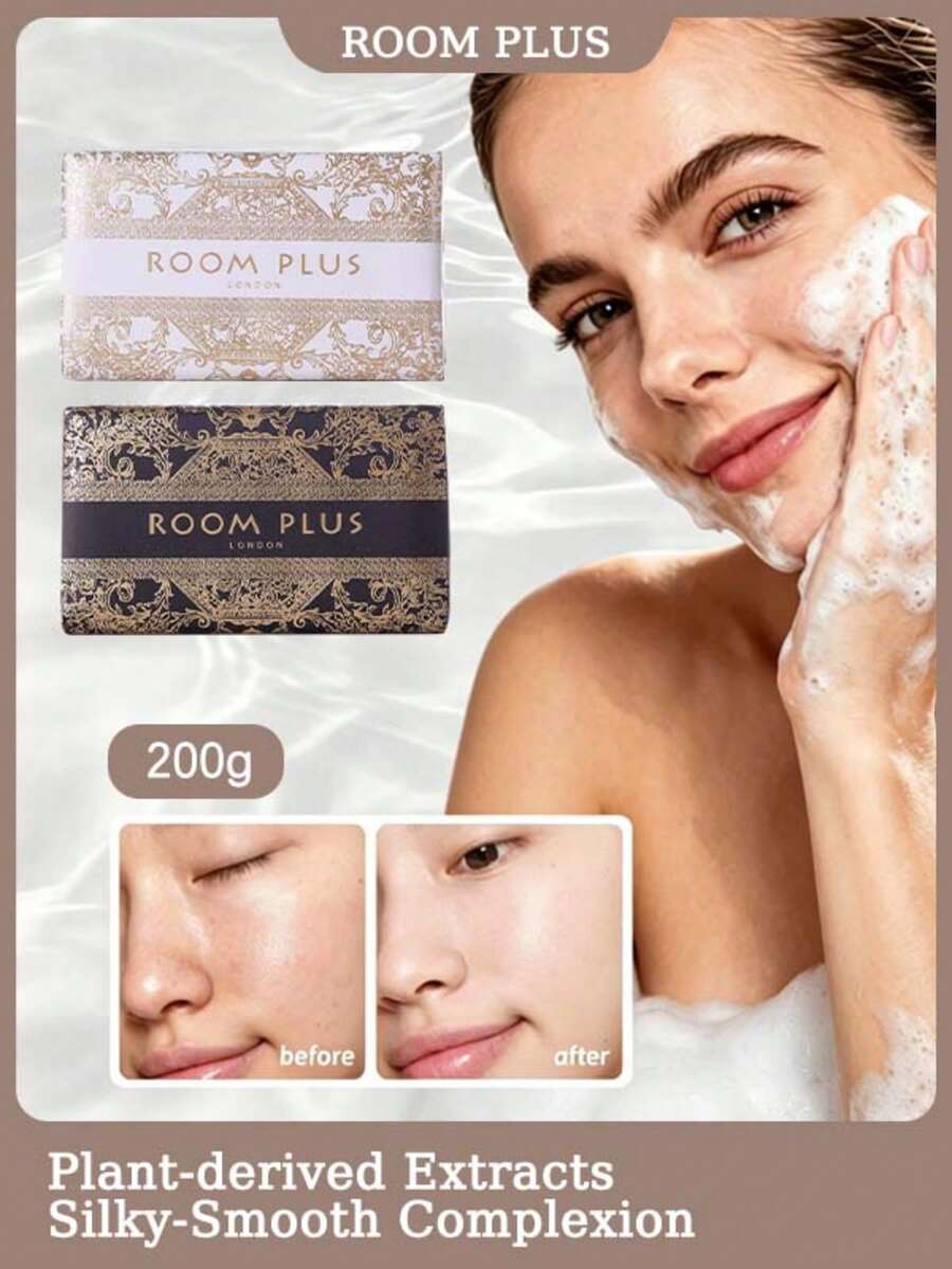 1 pieza Jabón de extracto de planta de 200g, piel suave, esencial diario para bañarse, lavarse las manos y lavarse la cara, unisex, fragancia ligera, hidratante y humectante, sin tensión, excelente opción de regalo - Multisabor - Ver 1