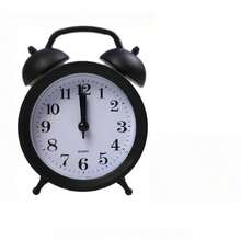 Modern Minimalist Small Alarm Clock, Silent Metal Student Bedroom Bedside Alarm, With Night Light Battery Operated Clock Gift - Multicolor - View 9