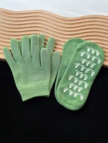 1 Pair Multi-Color Gel Moisturizing Hand Gloves, Home Hand Care Anti-Cracking, SPA Nail Care Accessory Tool - Multicolor - View 6