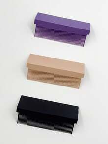 3/2pcs Straight Hair Comb, Self-Adhesive Hair Accessory, Heat-Resistant Design, Suitable For Home And Salon Use, Unisex Styling Tool, Heat-Resistant Straight Hair Comb, Plastic Straight Hair Comb, Suitable For Straight Hair, Home Essential, Hair Tool, Hair Comb, Hair Clipper, Christmas/Halloween Hair Care Tool, Gift For Girls - Multicolor - View 15