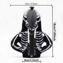 Black & White Skull Hoodie Gear Shift Cover, Halloween Theme Car Gear Knob Protector, Universal Fit For Most Car Models, Quirky Personalized Interior Decor Protector - Skull Shifter Decoration Sleeve - View 4