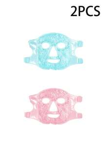 1/2PCS Ice Gel Face Mask,Reusable Cooling Gel Bead Face Mask With Adjustable Strap,Cold Compress Mask,Chilled Facial Mask,Face & Eye Cooling Mask,Cooling Eye Mask,Cold Gel Face Mask,Skincare,Puffy Face Care,Home Spa,Travel,Relaxation,Daily Use - Bead-infused Facial Mask - View 18