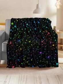1pc Modern Style Soft & Comfortable Blanket, Minimalist Cool Design, Multi-Purpose Throw For Sofa, Bed, Outdoor Camping, Leisure, Home, Picnic, Travel, All-Season Comfort, 280gsm Polyester, Machine Washable - Multicolor - View 3
