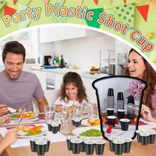10/20pcs Gelas Pesta Mini, Gelas Kecil yang Dapat Digunakan Kembali, Gelas Shot untuk Permainan Pesta, Cocok untuk Camilan & Jus, Sempurna untuk Pesta Apa Pun - Hitam - View 6