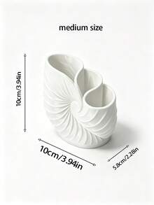 Conch Spiral Toothbrush Holder, Cosmetic Storage Rack, 3-Compartment Toothbrush Cup Organizer, Multi-Functional Storage Rack, Creative Shell-Shaped Bathroom Countertop Organizer. Multi-Compartment Design, Can Classify Toothbrushes, Toothpaste, Makeup Brushes, Hollow Spiral Texture Simple And Elegant, Stable And Not Easily Overturned, Suitable For Bathroom Sink Countertop, Space-Saving And Easy To Clean, Practical Storage Item For Home And Dormitory. - Multicolor - View 12
