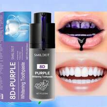 1pc Exclusive Design 8D Teeth Whitening Purple Toothpaste, Deep Cleaning, Fresh Breath, Whitening Toothpaste, 30ML, Daily Use, Oral Care, Purple Toothpaste - 8D-a Mint Flavor - View 13