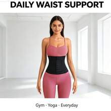 1pc Fitness Shaping Waist Belt - Black Sports Waist Belt, Breathable Mesh Material, Minimalist Design, Suitable For Yoga, Running And Daily Exercise, Ideal Gift For Those Who Love An Active Lifestyle - Belt - View 6