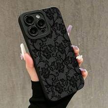 1 قطعة بطانية هاتف TPU مضاد للسقوط بتصميم دانتيل وقشرة ناعمة مع فتحات دقيقة، مناسب ل- Apple 7P/8Plus/16/16PLUS/16PRO/16PROMAX، قد يحدث اختلاف طفيف في اللون بسبب الإضاءة أثناء التصوير - متعدد الألوان - مشاهدة 3