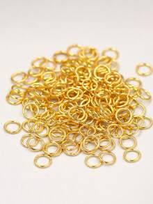 100-200pcs Stainless Steel Open Jump Rings Split Ring Connectors For DIY Jewelry Making Wholesale Supply Bracelet Necklace Connector Rings Earring Necklace Accessories - Yellow Gold - View 2