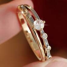 Women's Minimalist Thin Ring, Suitable For Daily Commute, Dating And Stacking Wear - Gold - View 6