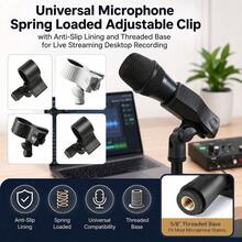 Kẹp micro lò xo điều chỉnh được đa năng với lớp lót chống trượt và đế ren cho livestream, ghi âm trên bàn máy tính - Một cỡ - Xem 5