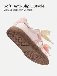 Balabala Girls' Sports Shoes, Classic Breathable Casual Shoes, Fashionable Student Shoes - White Red - View 7