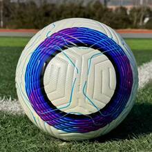 1pc High-Quality Seamless Hot-Attached No.5 Football, High-Quality Reinforced PU For Durability And Wear Resistance. Stable And Precise Flight Trajectory. A Two-In-One Product For Adult Competitions And Training, Meeting Various Field Usage Needs. - Blue - View 9