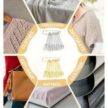 10pcs Thick Metal Safety Pins, Anti-Exposure Brooch, Clothing Waistband Adjustment Pins - Multicolor - View 9