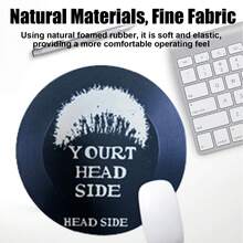 1pc Portable Vintage Vinyl Record Round Mouse Pad, Non-Slip Rubber Base, Tightly Woven High-Definition Print, Fade-Resistant, Washable, Thick Anti-Deformation Office Gaming Home Decor Desk Mat - View 7