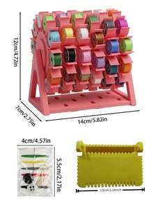 Rotating Bobbin Organizer, Sewing Machine Bobbin Storage Rack Handmade Thread Holder Desktop 360° Rotating Bobbin Storage System Sewing Accessories, Suitable For Sewing Room, Craft Table And DIY Studio, Sewing Accessories - Multicolor - View 11
