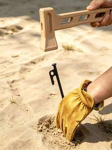 1 Set Heavy Duty Steel Tent Stakes & Hammer Kit, Multi-Function Camping Stake Puller Hammer, Suitable For Outdoor Tents, Tarps, Awnings And Beach Camping - Multicolor - View 7