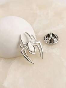 suteyi Gothic Spider Metal Lapel Brooch, Cool Animal Spider Brooch, Halloween Cosplay Costume Accessory, Suitable For Suit, Shirt, Jacket, Men's Gift - Multicolor - View 4