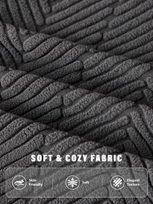 1PC Herringbone Textured Stretch Sofa Seat Cover,Soft Skin-Friendly Easy Clean Scratch Resistant Couch Cushion Protector, Machine Washable All-Season Pet Friendly Sofa Slipcover For 1/2/3 Seater & L-Shaped Corner Sofa - Dark Grey - View 7