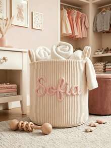 Large Capacity Foldable Customized Toy Storage Box With Name, Personalized Felt Toy Storage Basket, For Organizing Toys, Blankets, Leashes, Durable And Easy To Clean, Space-Saving, Playful Pet Design - Multicolor - View 2