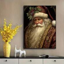 1PC DIY 5D Diamond Painting Kit Santa Claus Pattern - Round Full Drill Art Mosaic Craft, Home Wall Decor, Unframed - No Frame - View 4