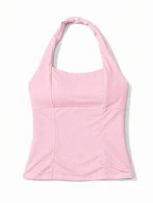 Women Tank Tops & Camis - 淺粉色 - 查看 1