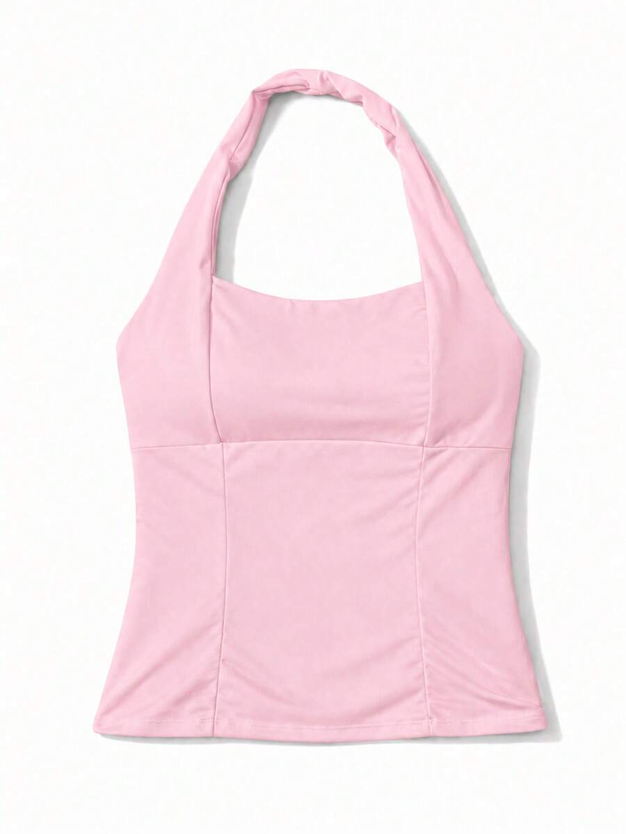 Women Tank Tops & Camis - 淺粉色 - 查看 1