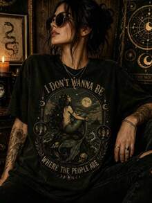 Women T-Shirts - 黑色 - 查看 1